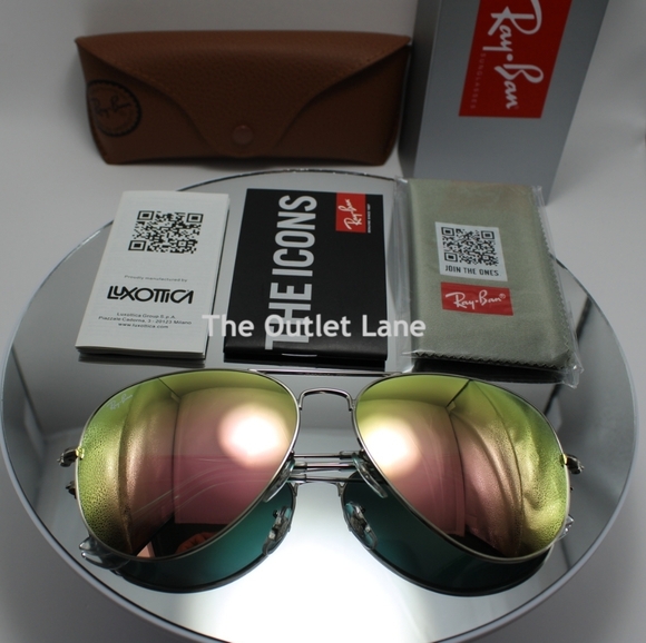 Model Display Ray-Ban Aviator Pink Mirror RB3025 - Picture 15 of 16